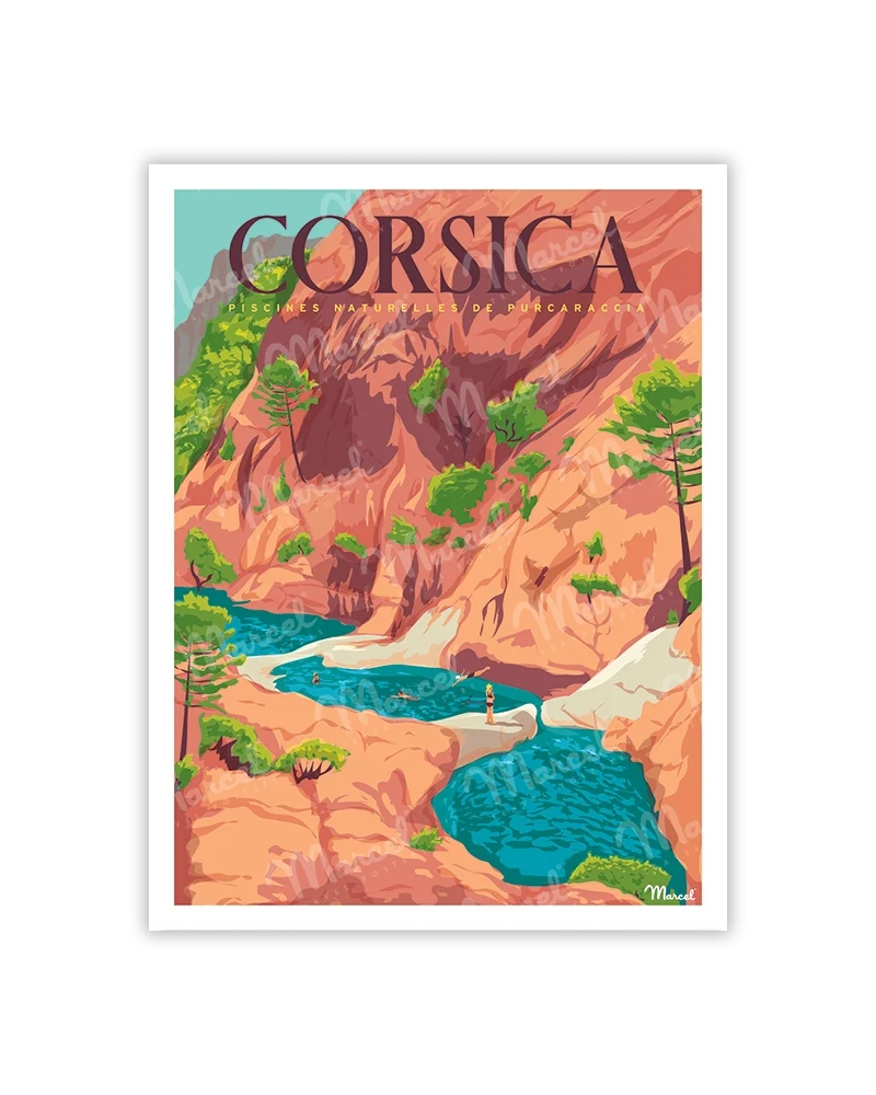 Carte Postale CORSE "Cascades de Purcaraccia"