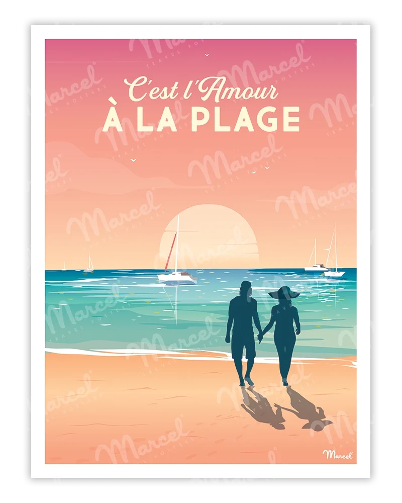 Affiche "C'est l'amour à la plage"