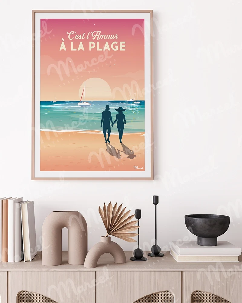 Affiche "C'est l'amour à la plage"