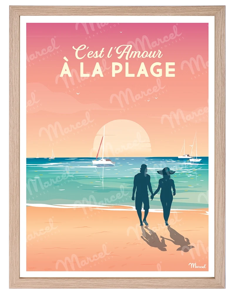 Affiche "C'est l'amour à la plage"