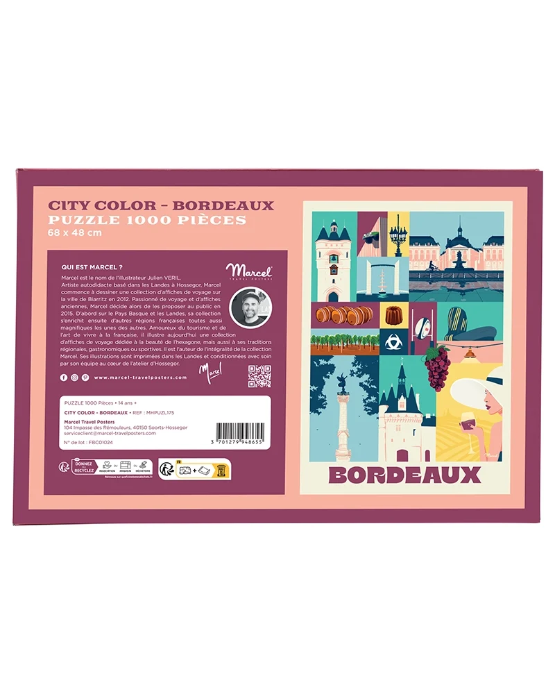 Puzzle City Color BORDEAUX