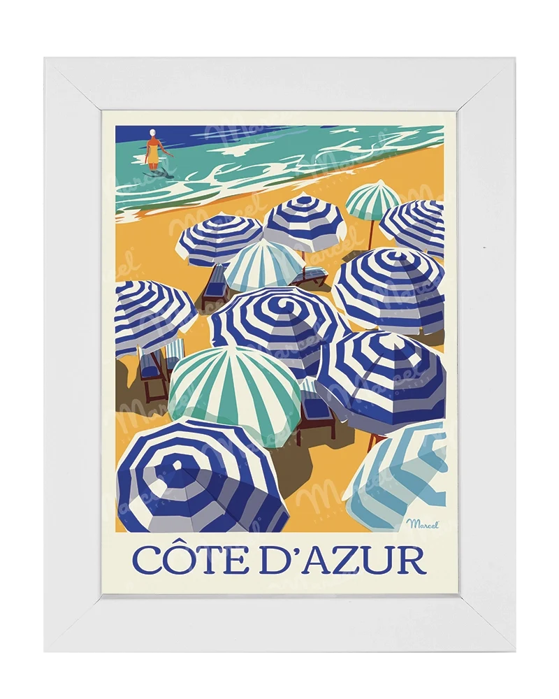 Carte Postale CÔTE D’AZUR "Les Parasols"