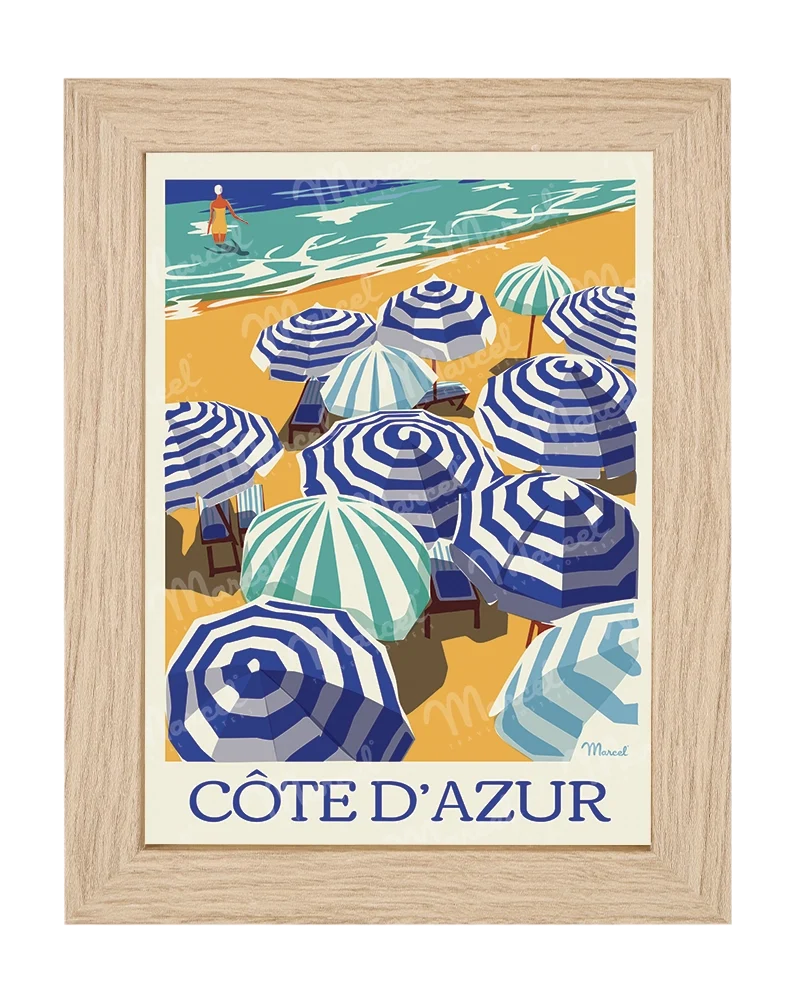 Carte Postale CÔTE D’AZUR "Les Parasols"