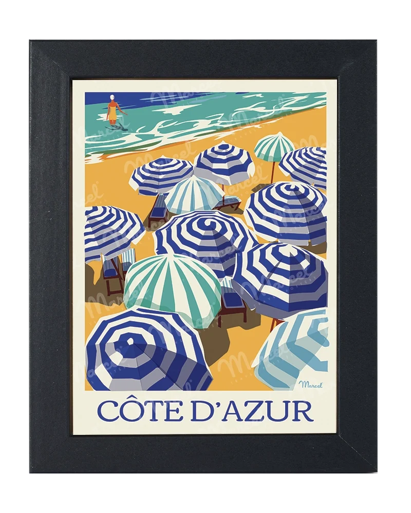 Carte Postale CÔTE D’AZUR "Les Parasols"