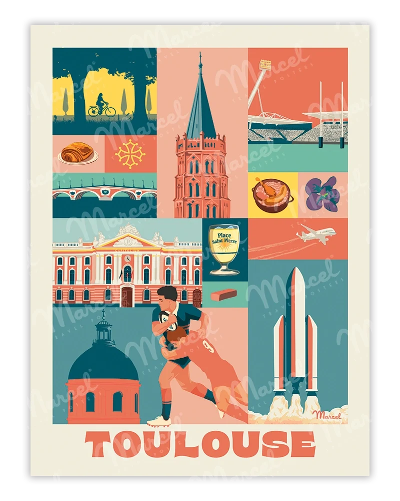 Affiche City Color TOULOUSE