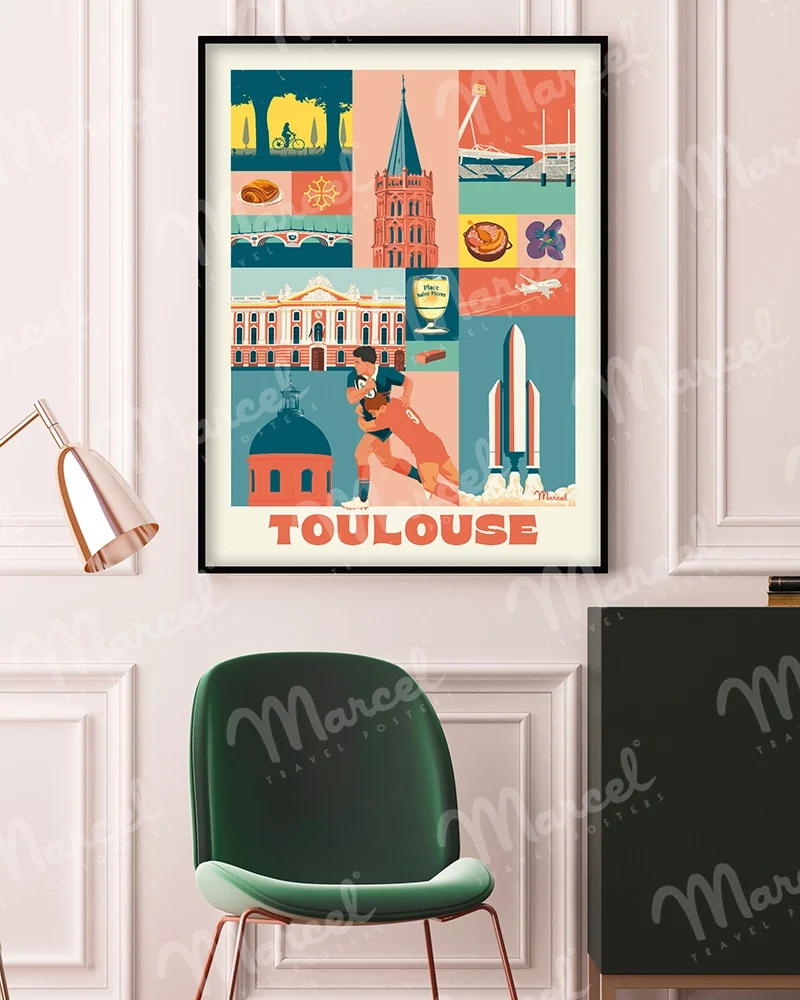 Affiche City Color TOULOUSE