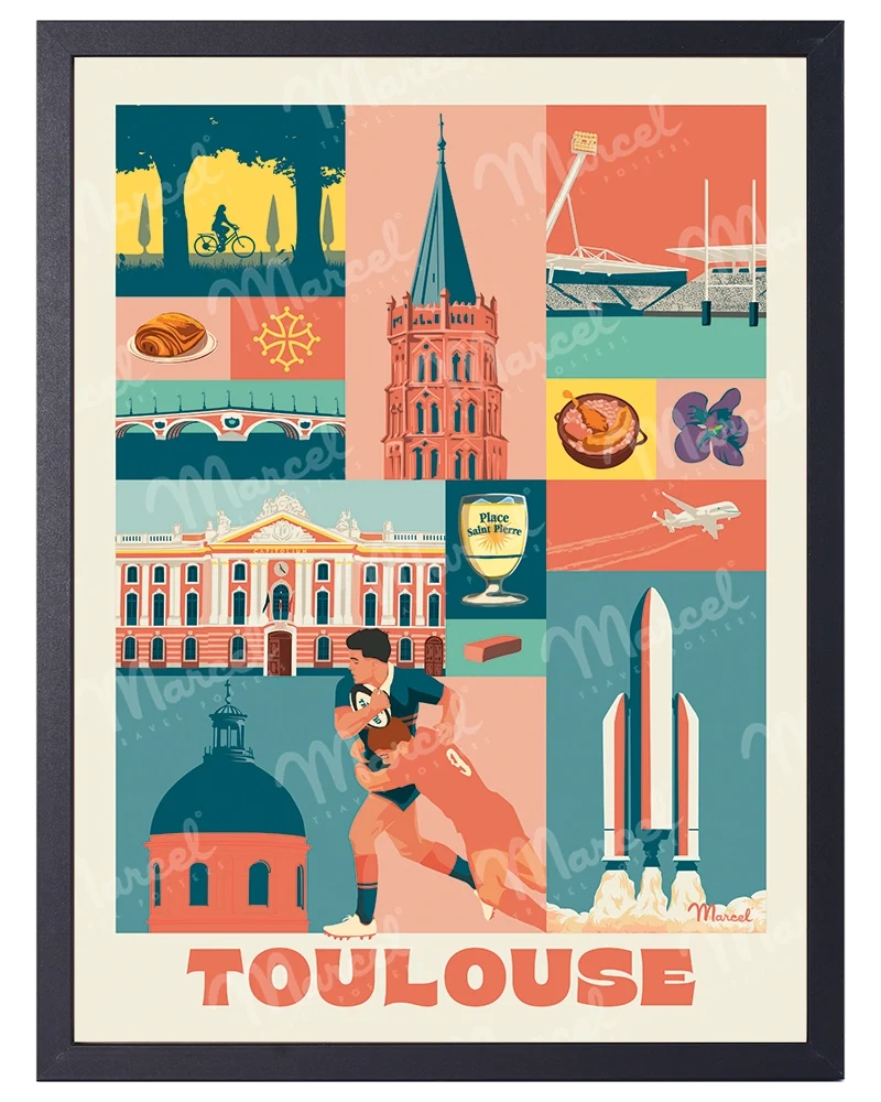 Affiche City Color TOULOUSE