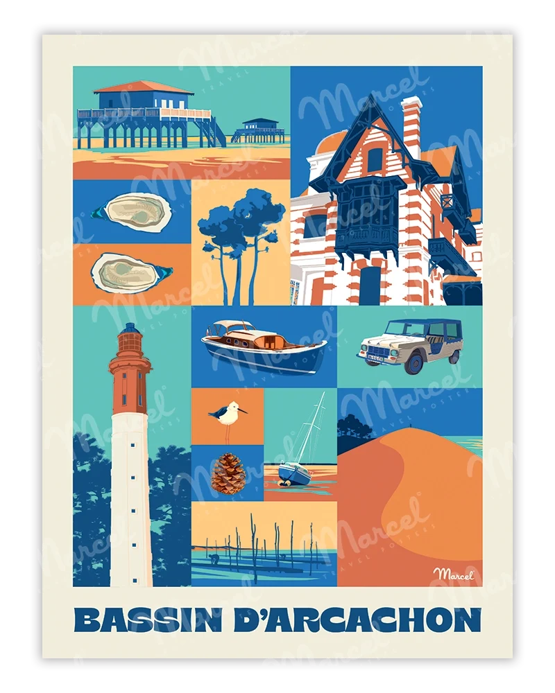 Affiche City Color BASSIN D'ARCACHON