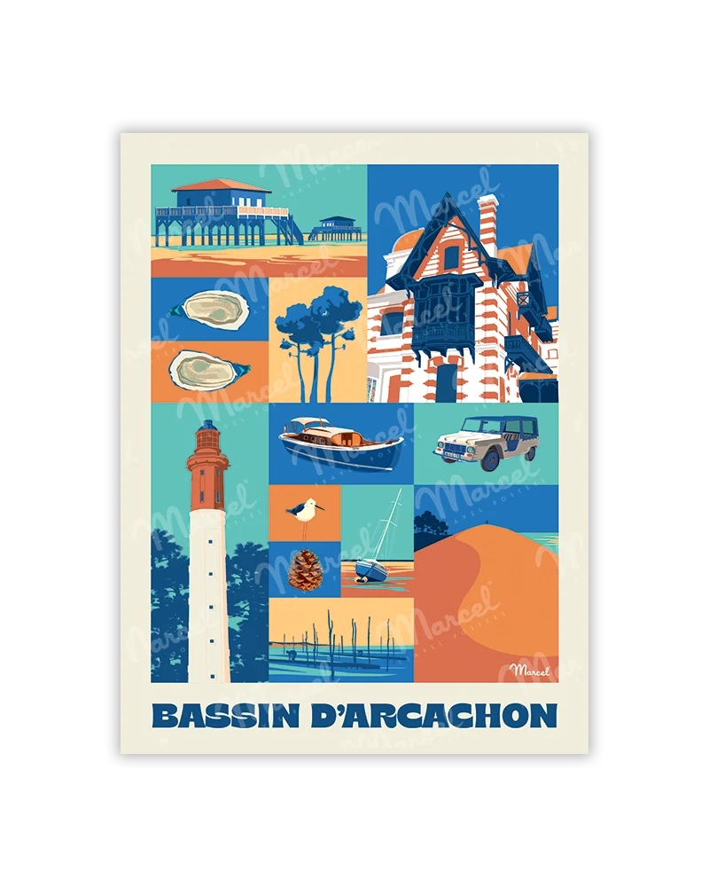 Carte Postale City Color BASSIN D'ARCACHON