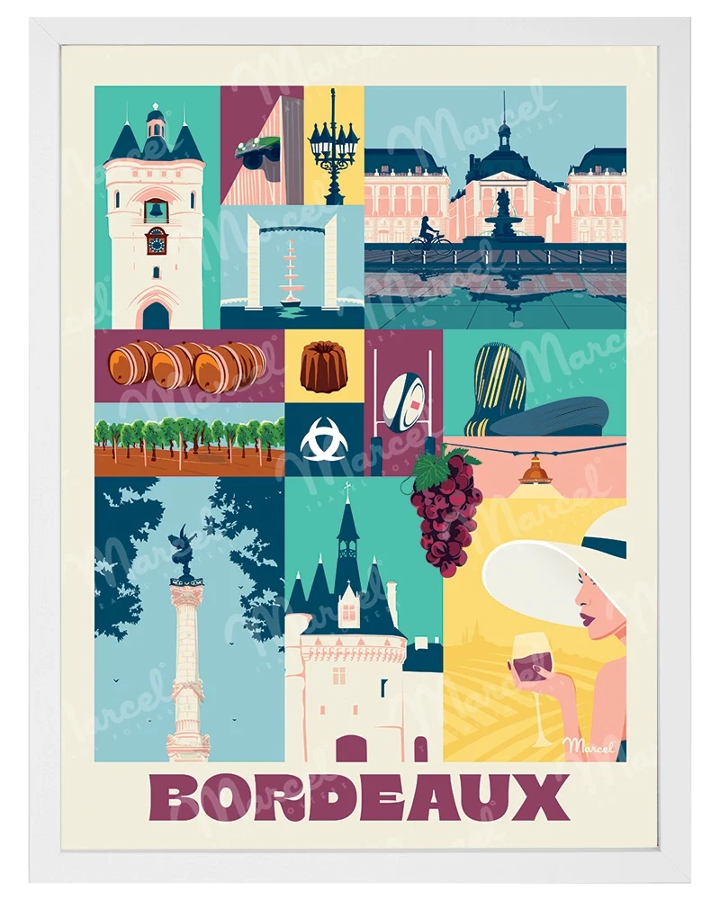 Affiche City Color BORDEAUX