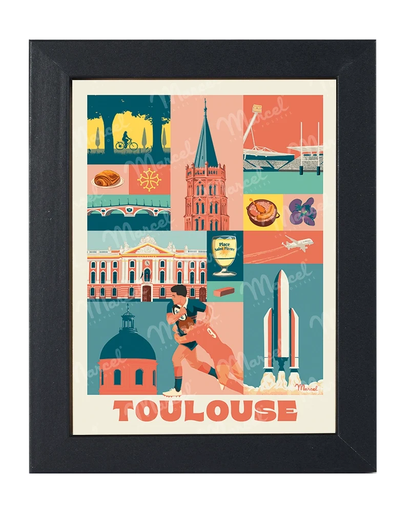 Carte Postale City Color TOULOUSE