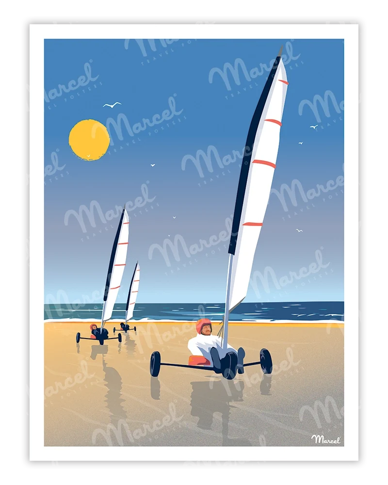 Affiche "Chars à Voile"
