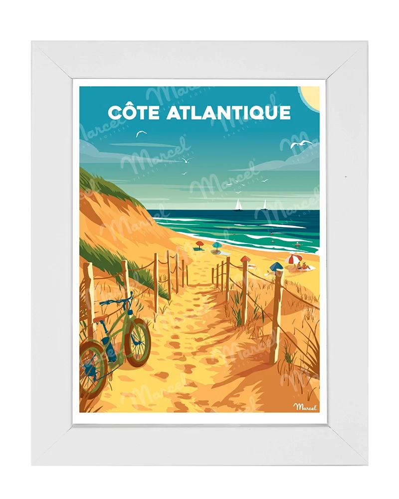 Carte Postale CÔTE ATLANTIQUE "Les Dunes"