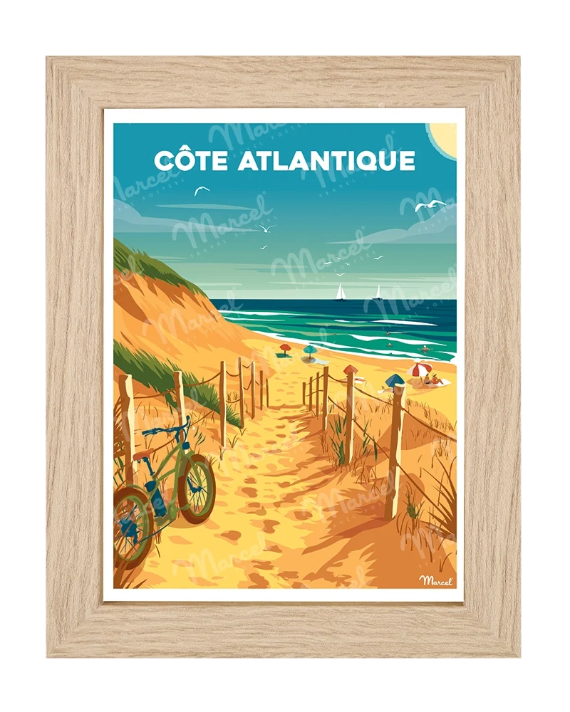 Carte Postale CÔTE ATLANTIQUE "Les Dunes"