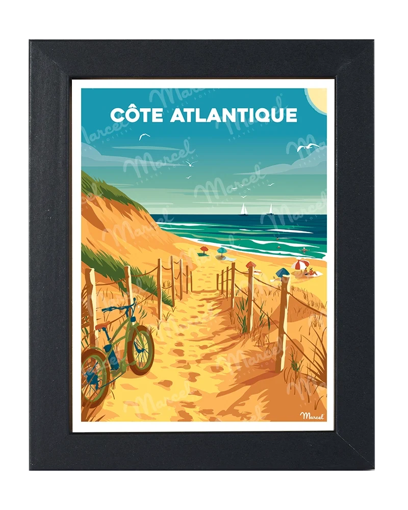 Carte Postale CÔTE ATLANTIQUE "Les Dunes"
