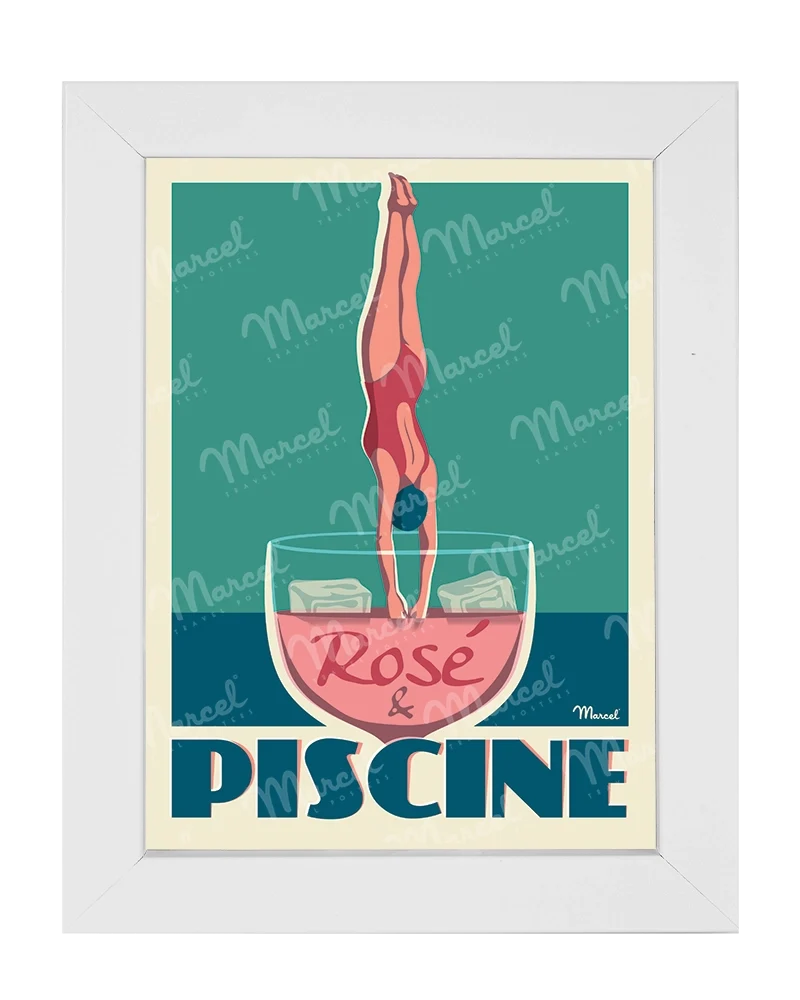 Carte Postale "Rosé et Piscine"