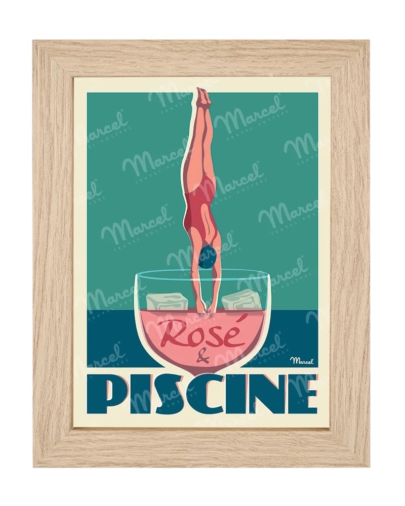 Carte Postale "Rosé et Piscine"