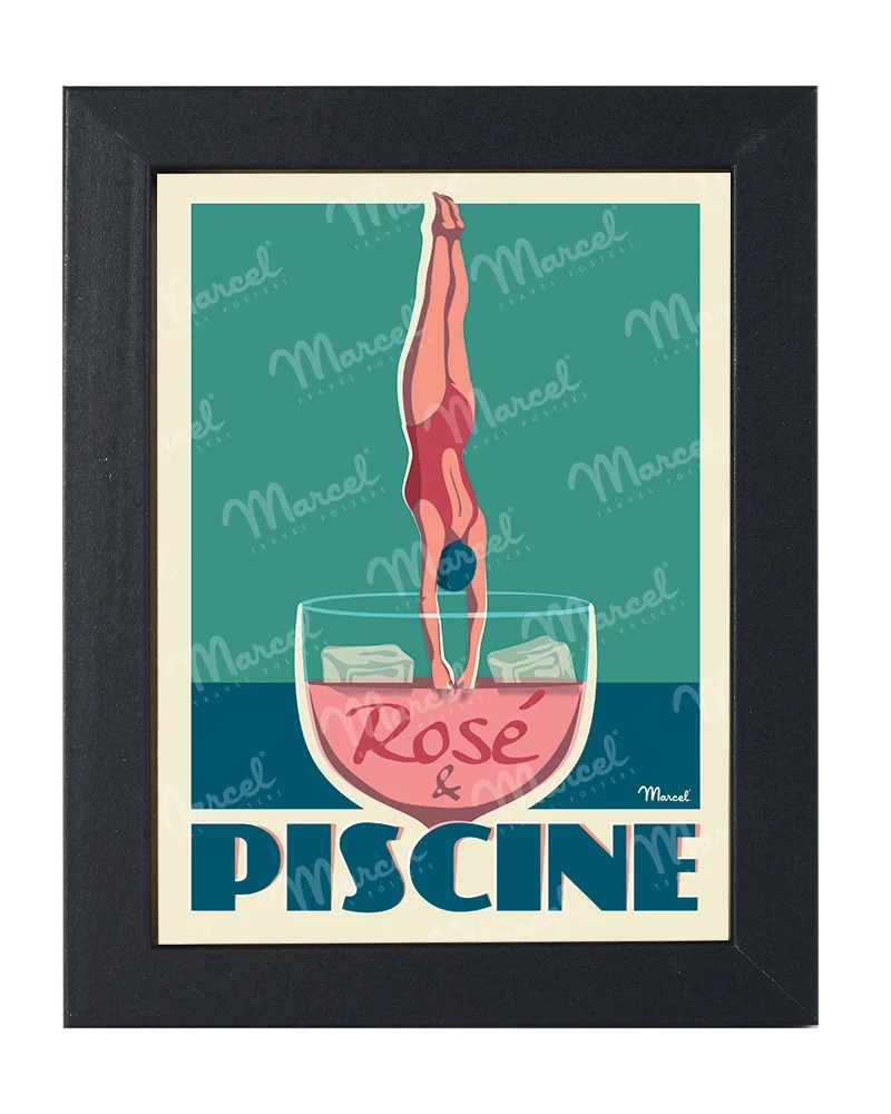 Carte Postale "Rosé et Piscine"