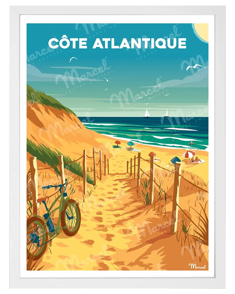 Affiche CÔTE ATLANTIQUE "Les Dunes"
