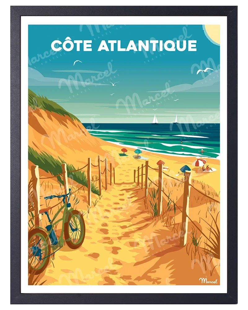 Affiche CÔTE ATLANTIQUE "Les Dunes"