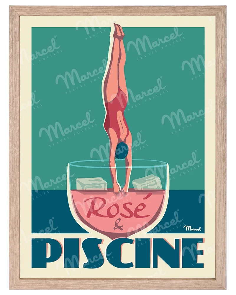 Affiche "Rosé et Piscine"