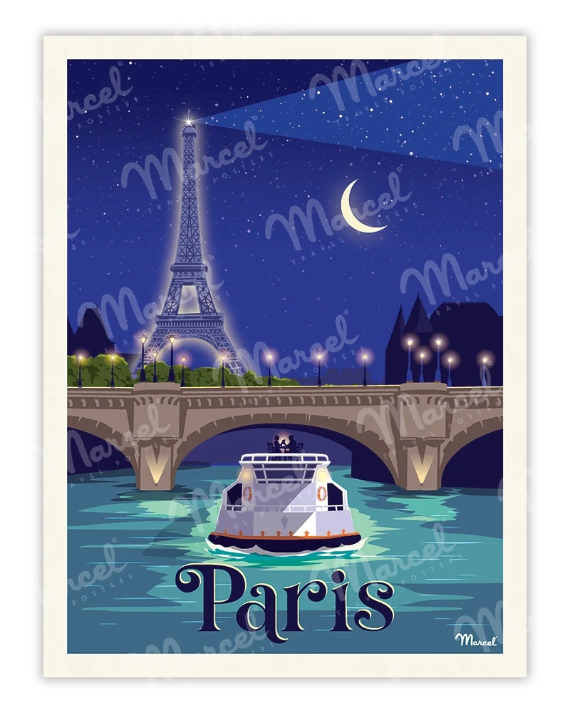 Affiche PARIS "Balade sur la Seine"