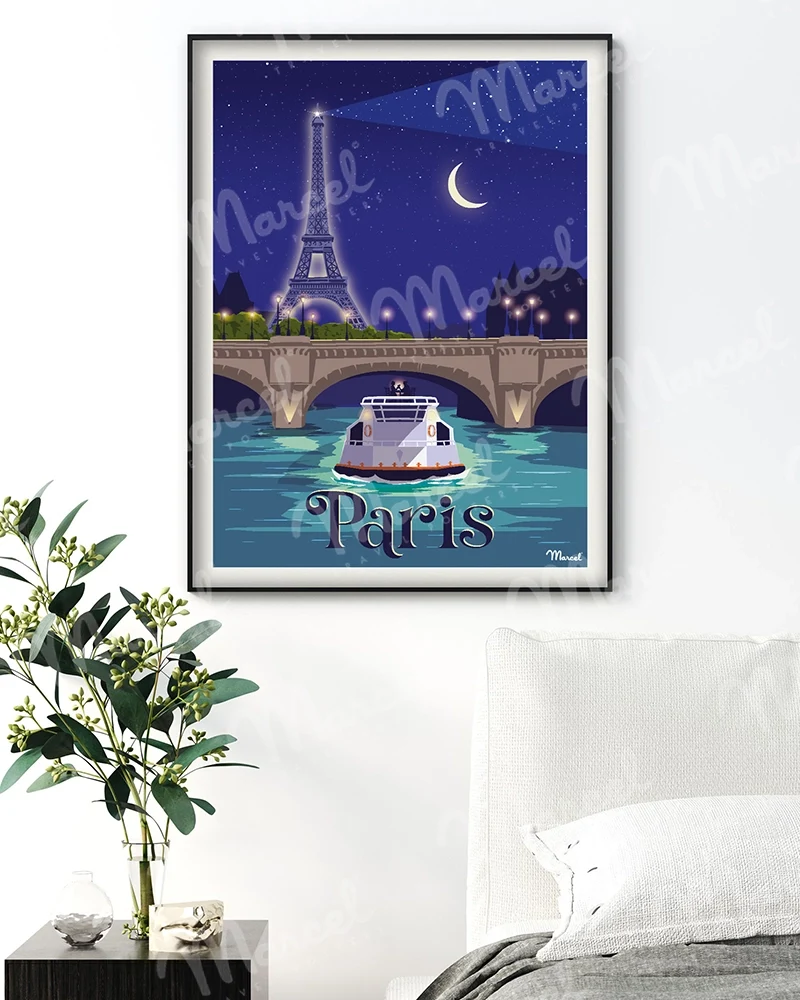 Affiche PARIS "Balade sur la Seine"
