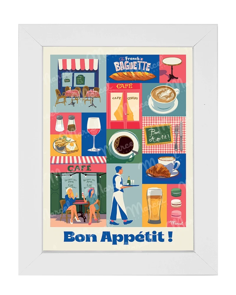 Carte Postale City Color "Bon Appétit"
