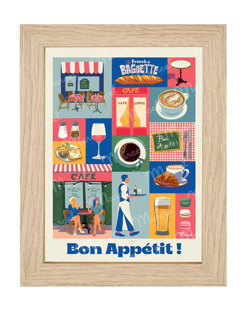 Carte Postale City Color "Bon Appétit"