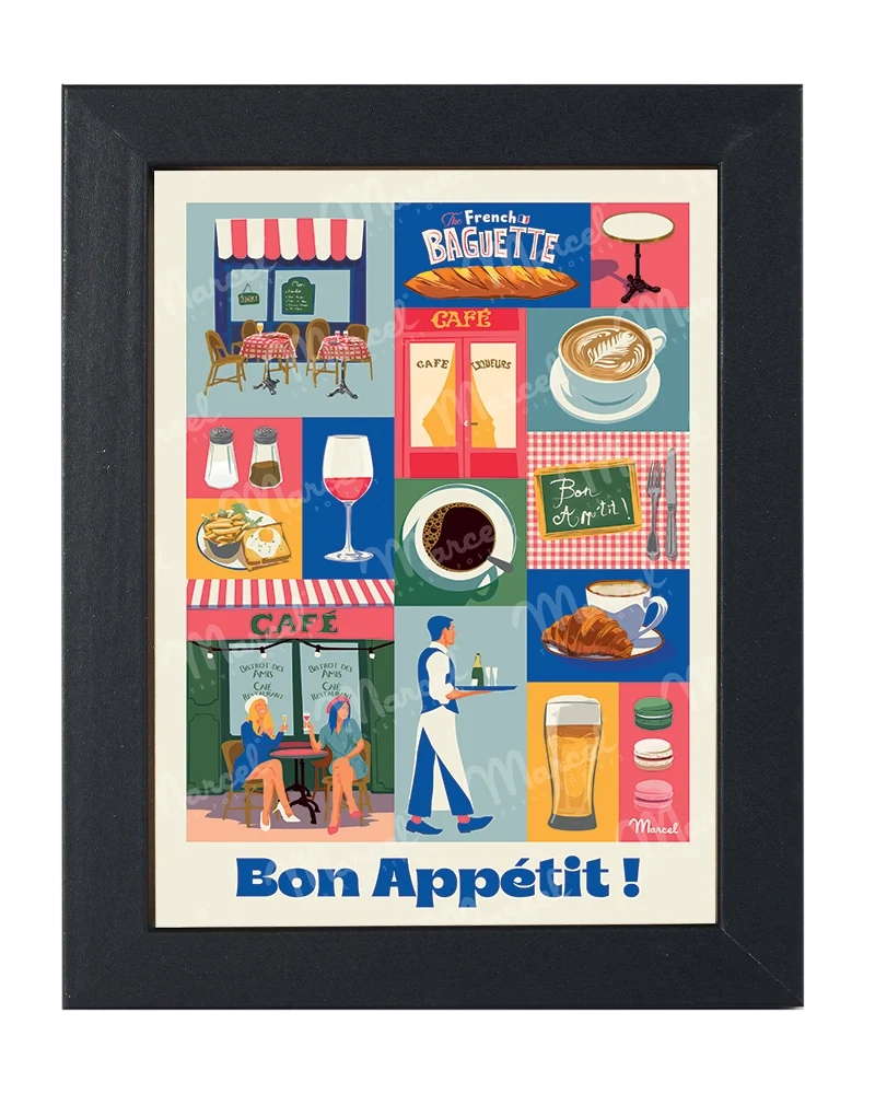 Carte Postale City Color "Bon Appétit"