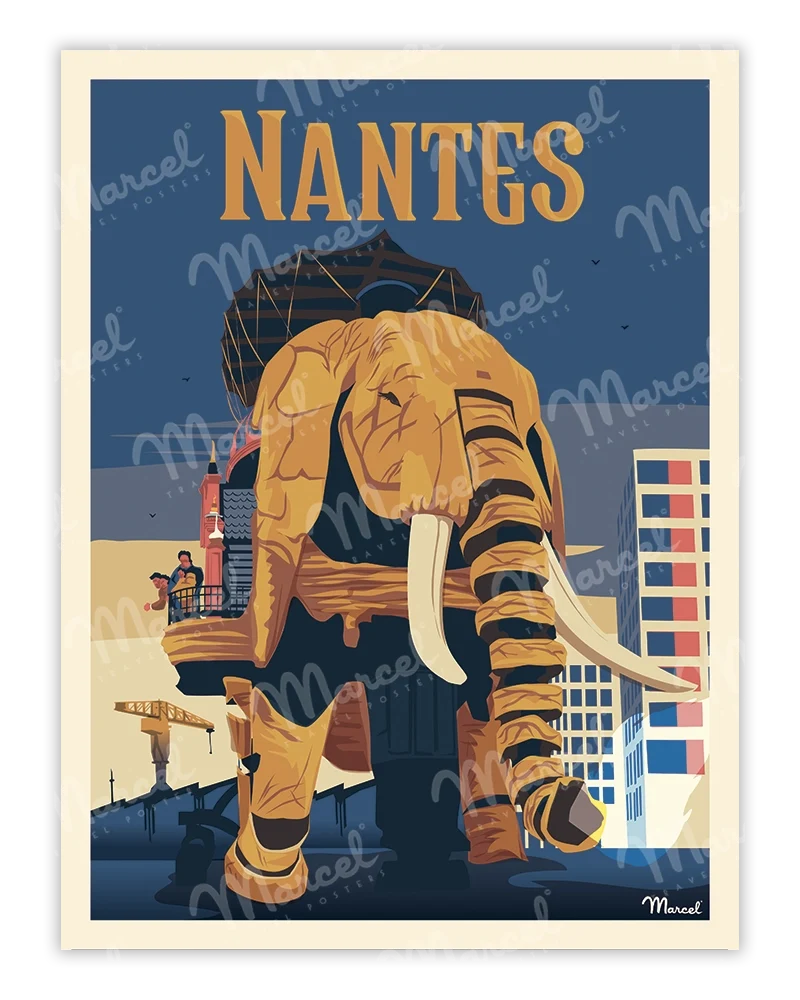 Affiche NANTES "L'éléphant"