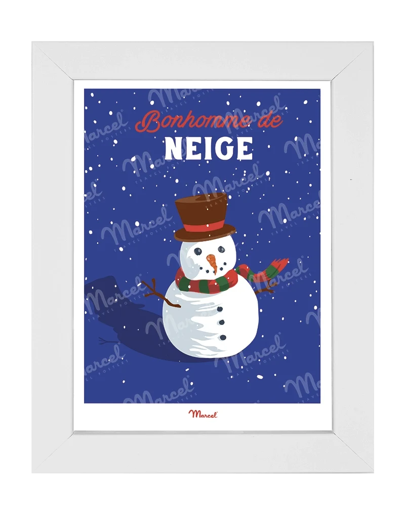Carte Postale Travel Color "Bonhomme de neige"