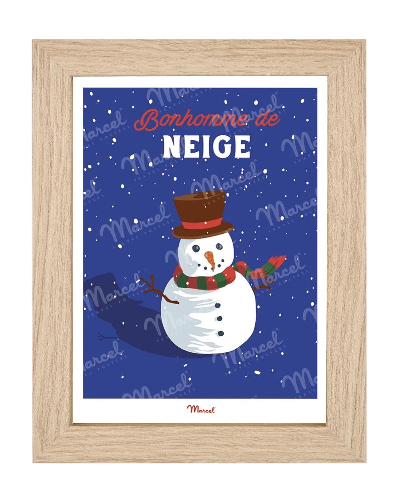 Carte Postale Travel Color "Bonhomme de neige"