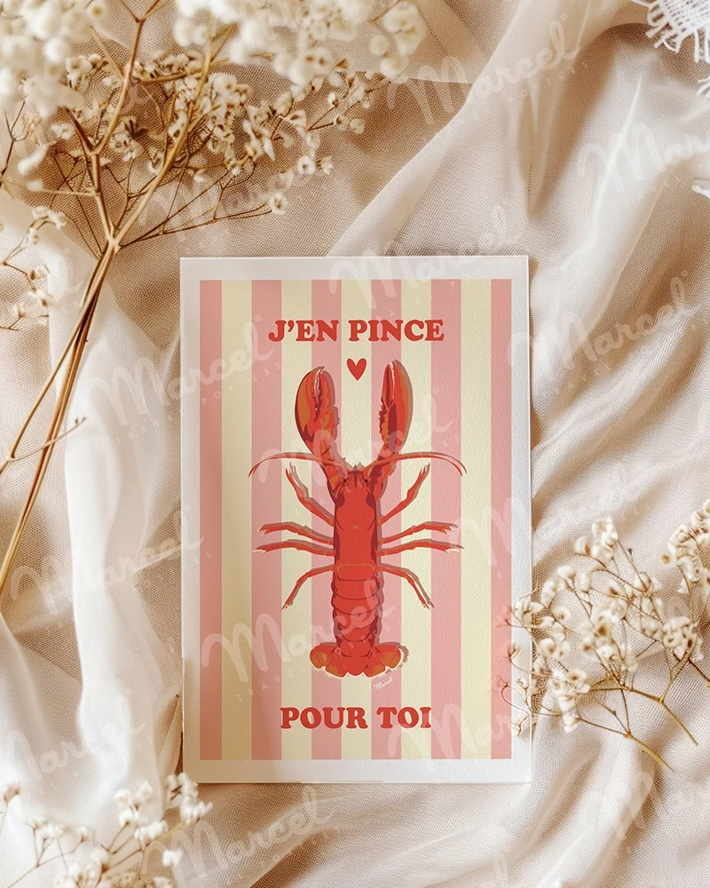 Carte Postale AMOUR "Homard"