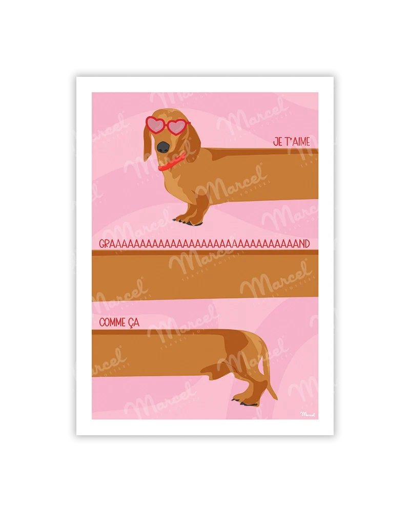 Carte Postale AMOUR "Teckel"
