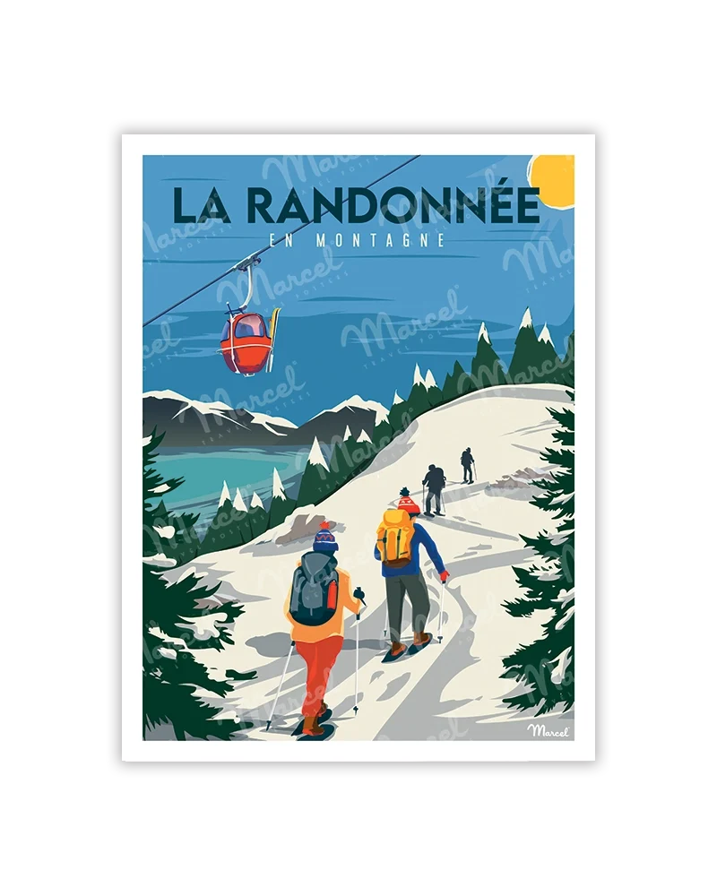 Carte Postale "La Randonnée en Hiver"