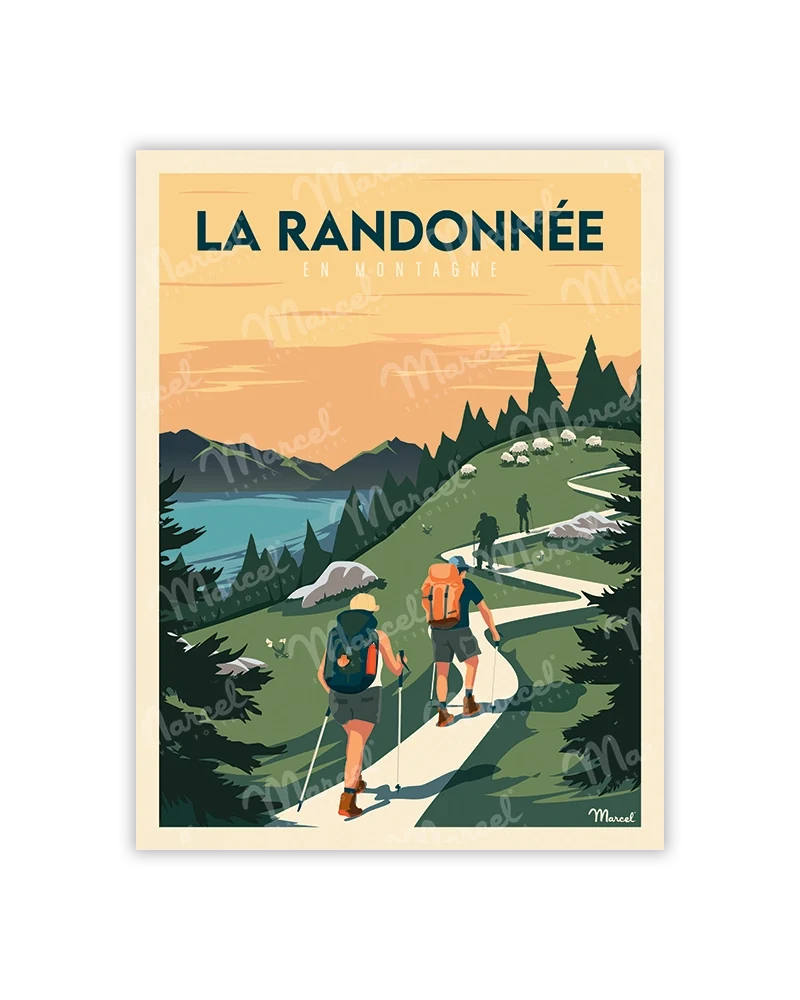 Carte Postale "La Randonnée en Montagne"