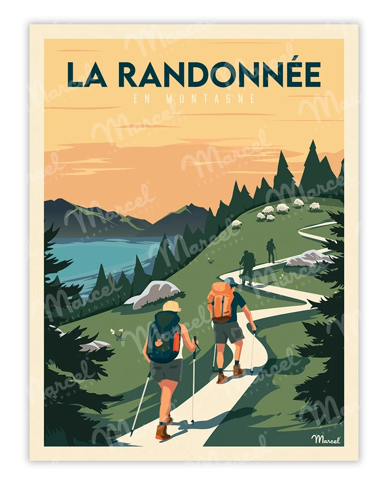 Affiche "La Randonnée en Montagne"