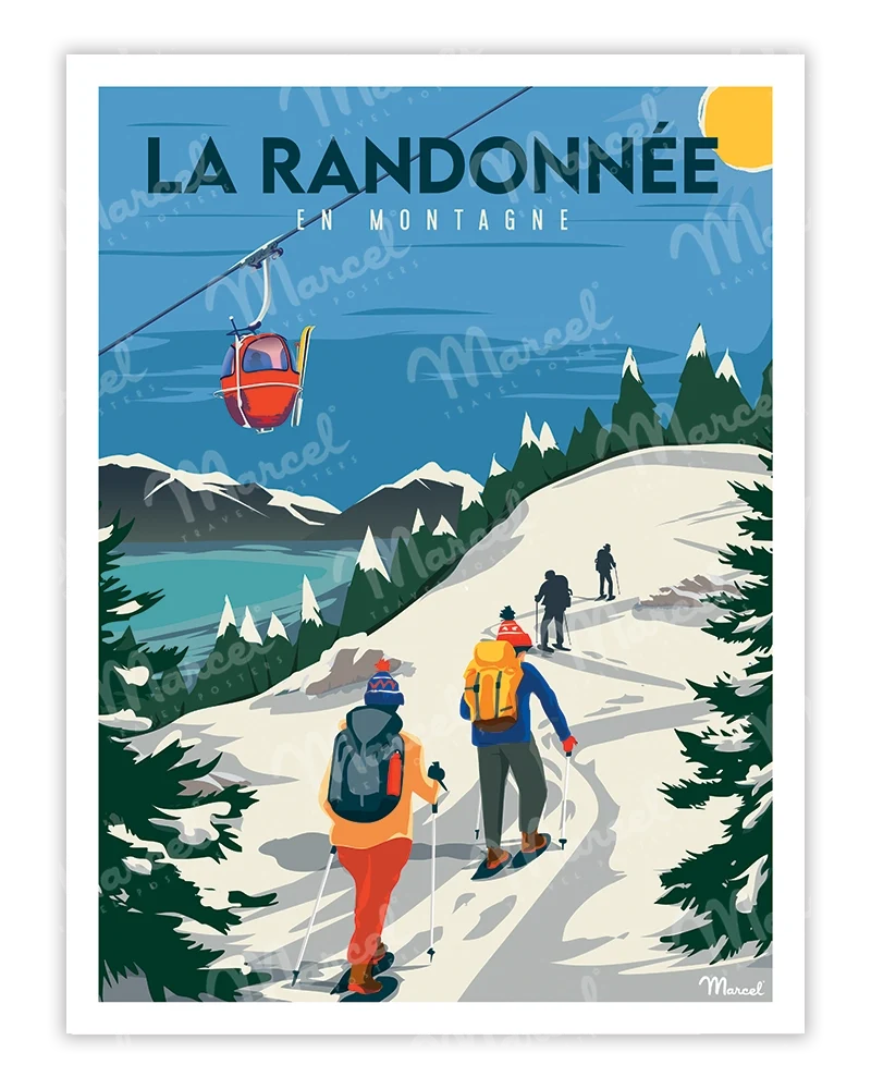 Affiche "La Randonnée en Hiver"