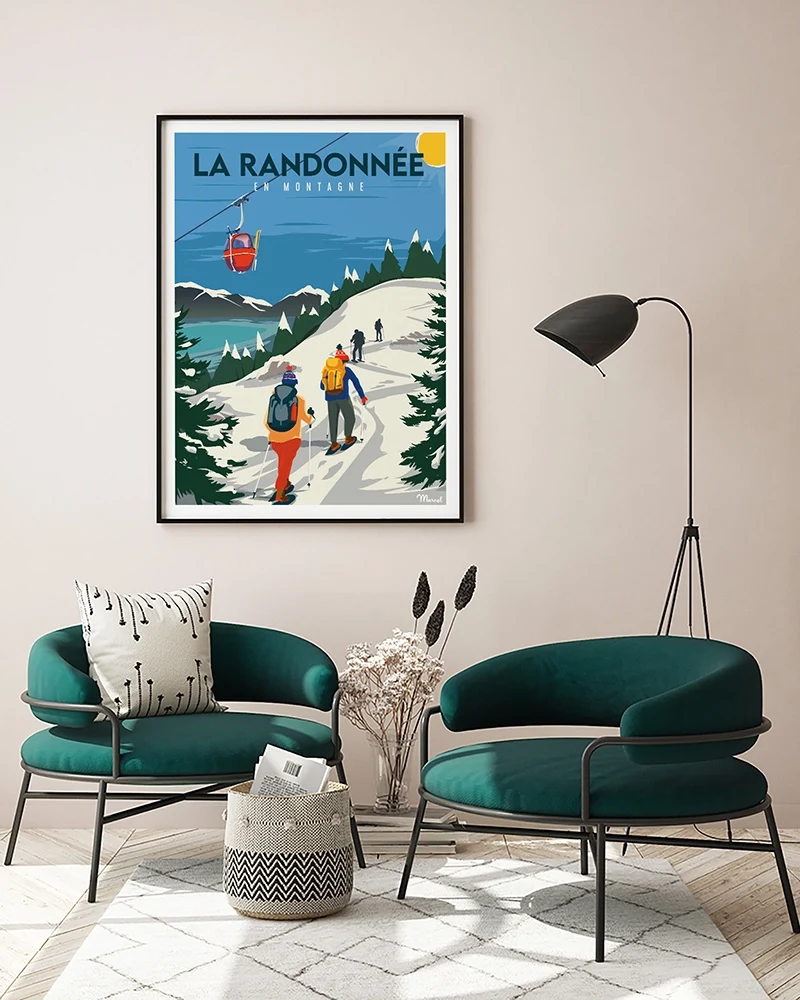 Affiche "La Randonnée en Hiver"