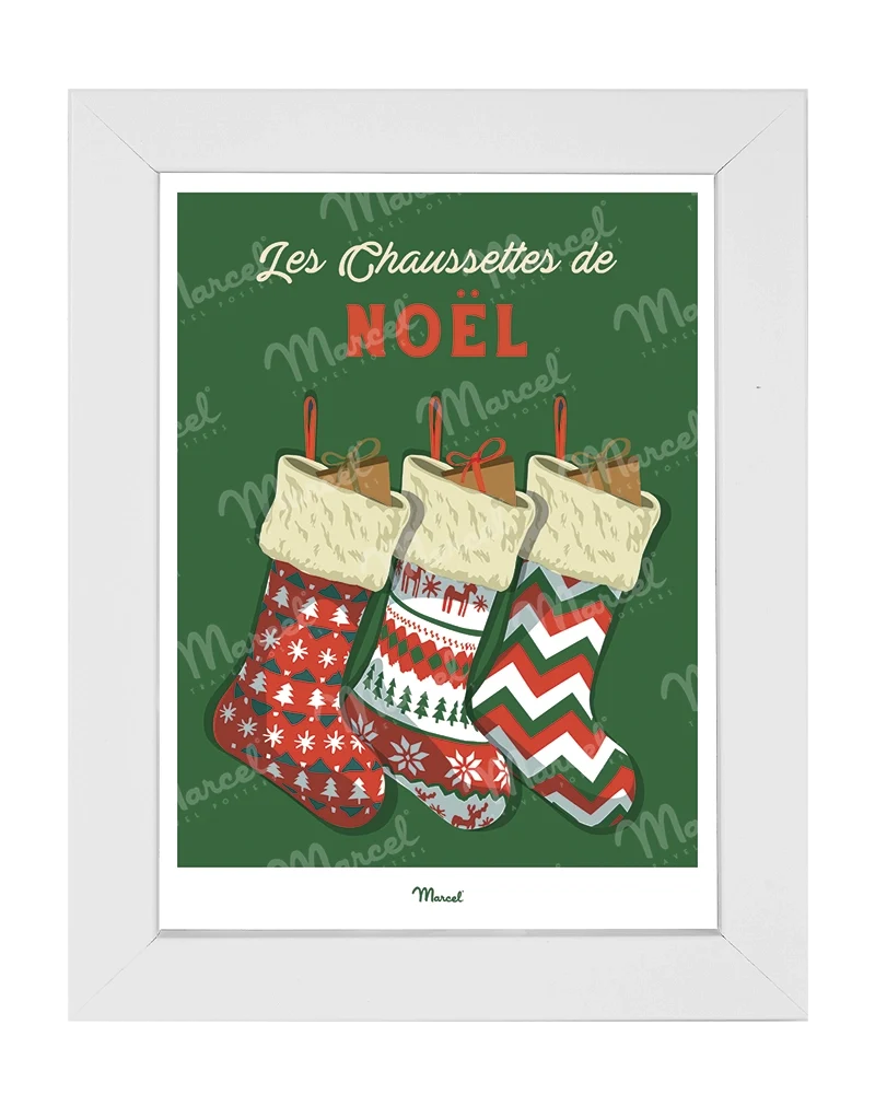Carte Postale Travel Color "Les chaussettes de Noël"