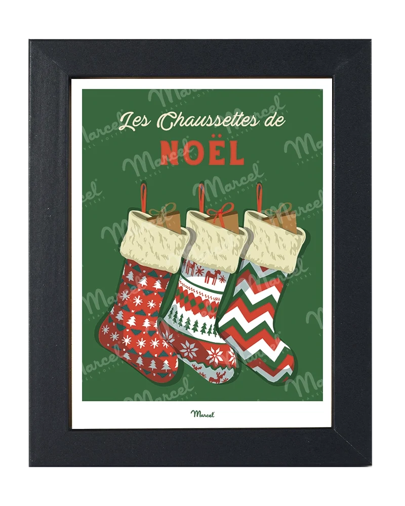 Carte Postale Travel Color "Les chaussettes de Noël"