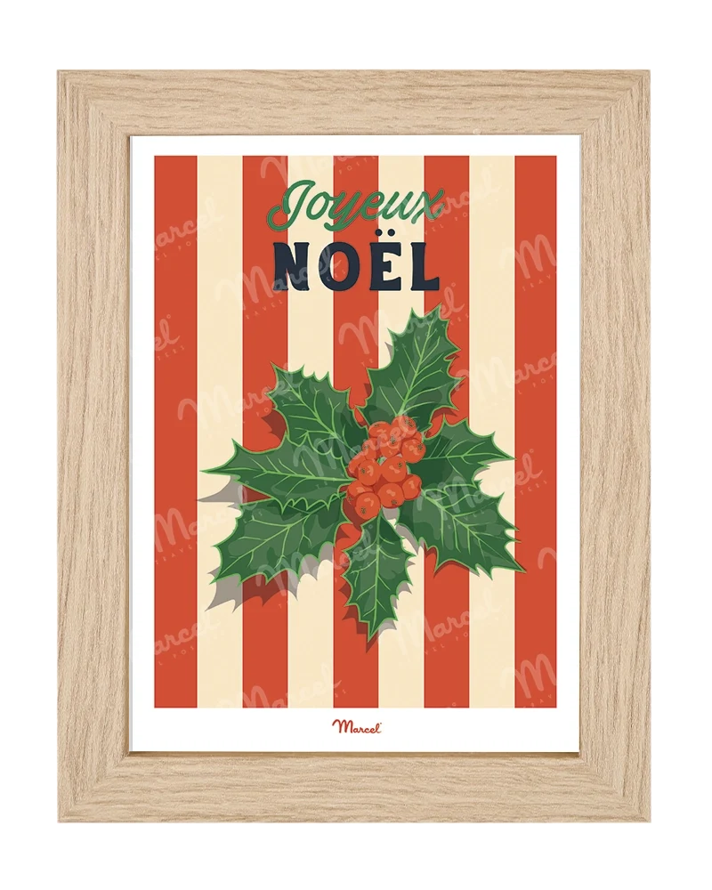 Carte Postale Travel Color "Le houx de Noël"