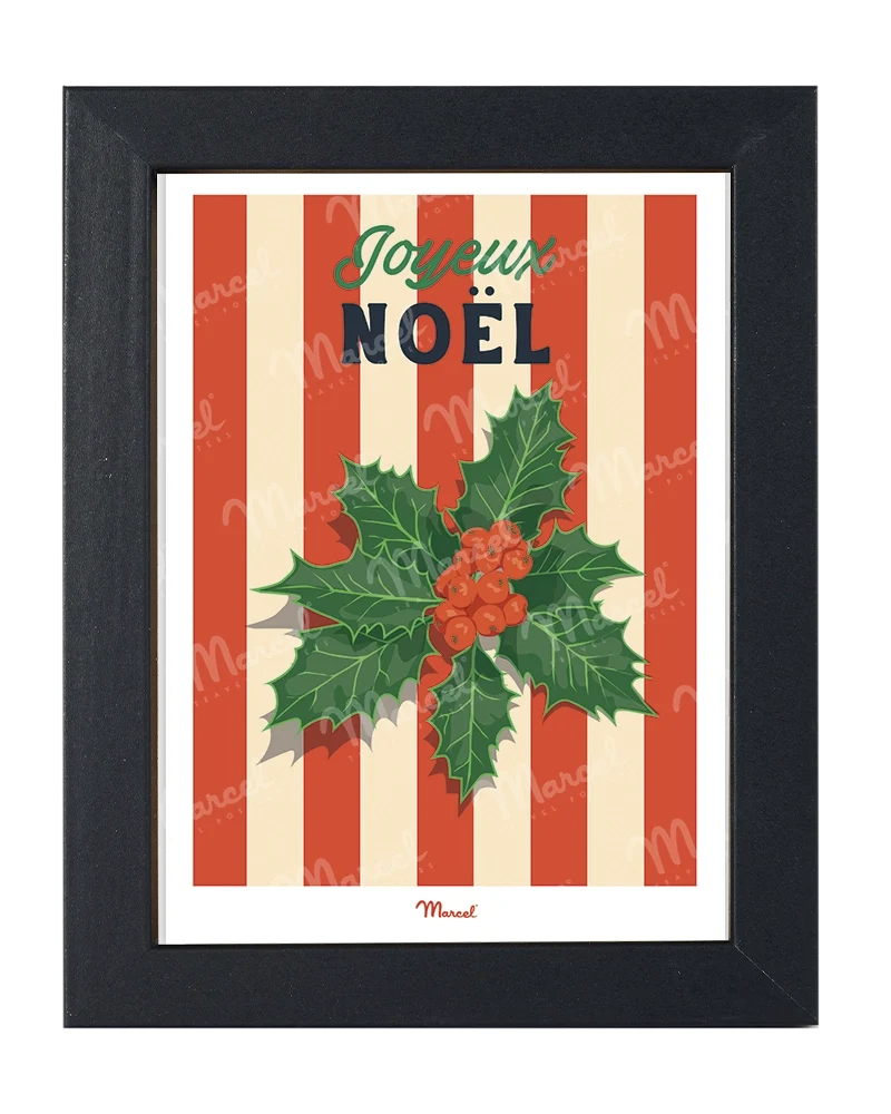 Carte Postale Travel Color "Le houx de Noël"