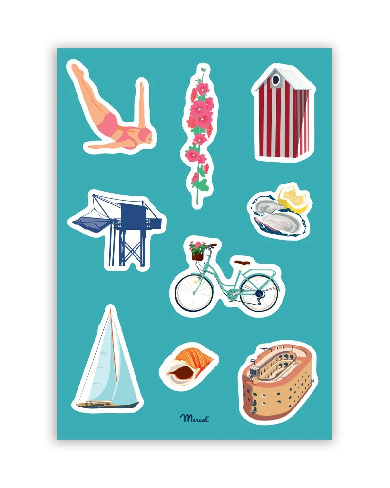 Planche de stickers CHARENTE-MARITIME