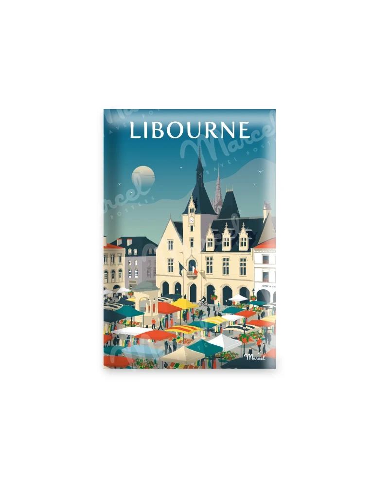 Magnet LIBOURNE "Place du Marché"