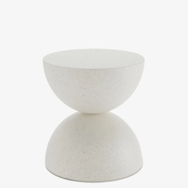 Table d'appoint ronde design en magn sie, gris mouchet Bergamote