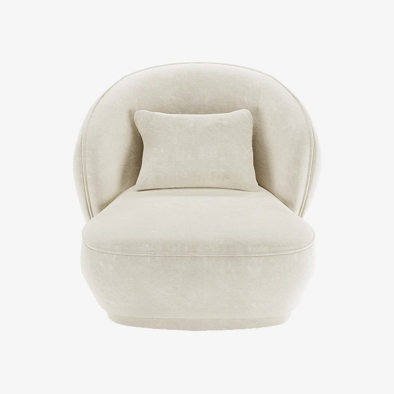Fauteuil design en velours vintage cr me Pablo
