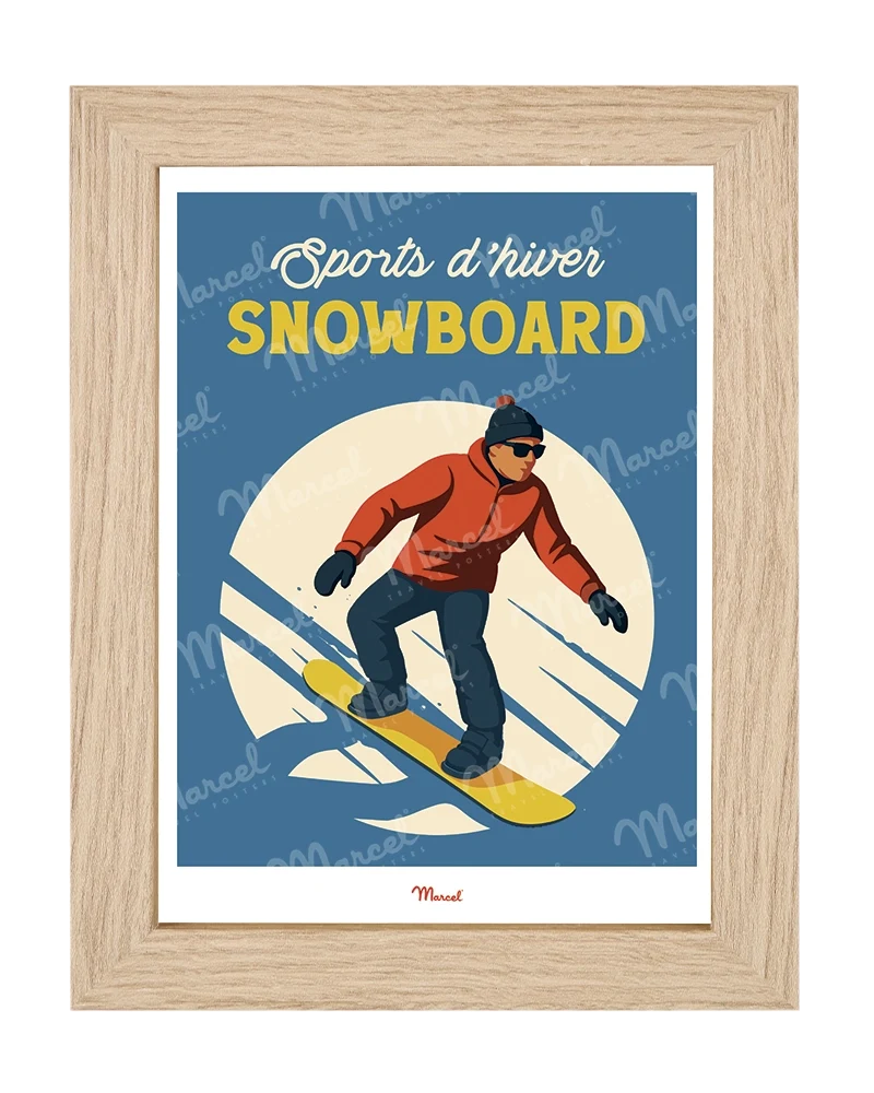Carte Postale Travel Color "Snowboard"