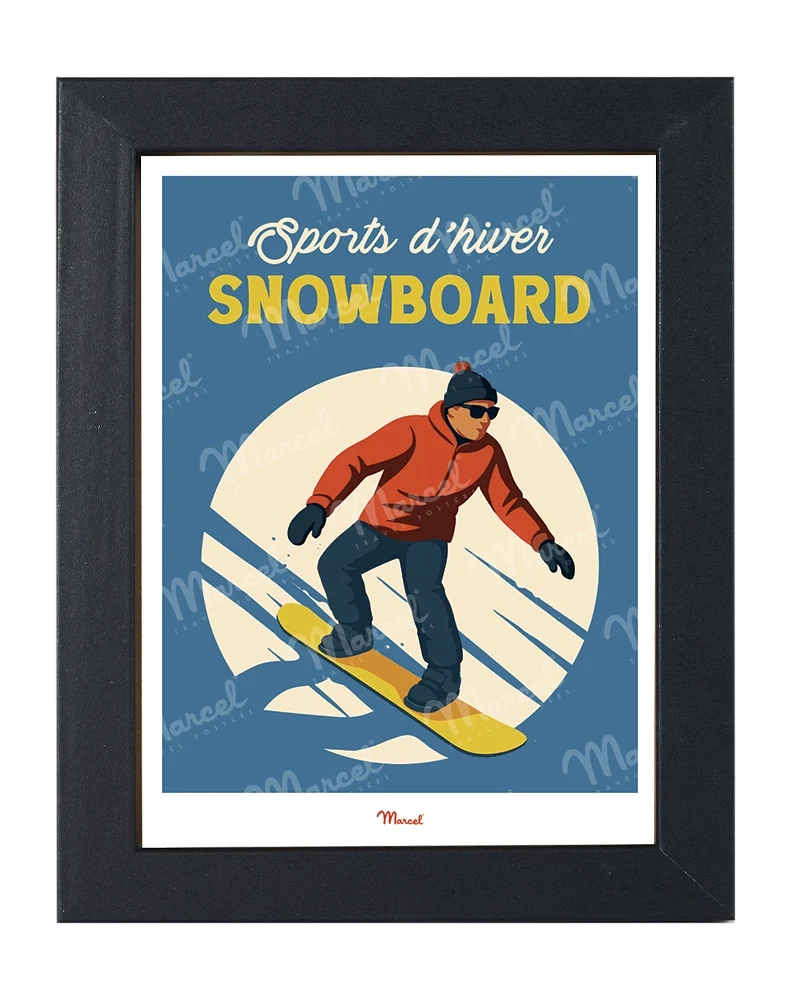 Carte Postale Travel Color "Snowboard"